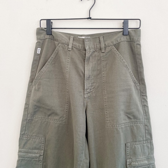 Citizens of Humanity Marcelle Low Slung Easy Cargo in Green 25 NWOT - Picture 6 of 12